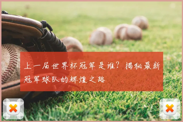 上一届世界杯冠军是谁？揭秘最新冠军球队的辉煌之路